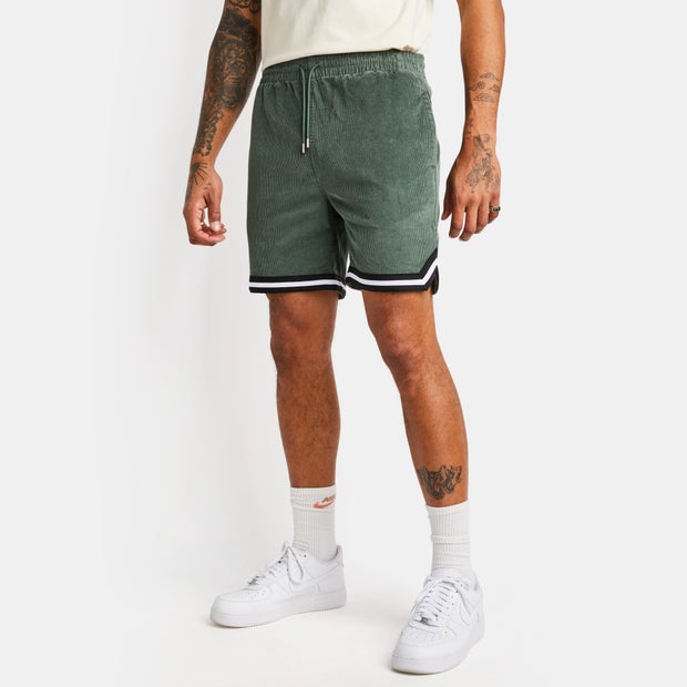 Image of LCKR Excell Corduroy male Pantaloncini - Verde - Poly Fleece - Foot Locker035