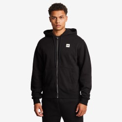 Men Hoodies - LCKR Embroidered Hooded - Black-Black