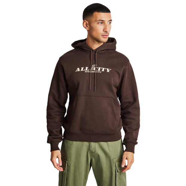 Image of LCKR Essential male Felpe con cappuccio - Marrone - Pile di cotone - Foot Locker035