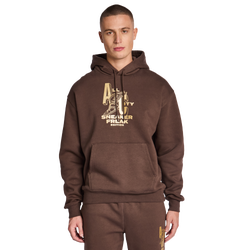 Men Hoodies - LCKR Oswego - Brown-Gold-Brown