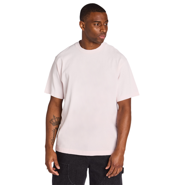 Heavyweight Distressed Relaxed Fit Herren T-Shirts - Rosa - Größe S - Baumwoll-Jersey Pink S