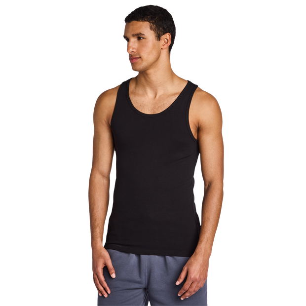 LCKR Flagship Rib Tank Uomo - Canotte Nero - Taglia XS - Jersey di cotone