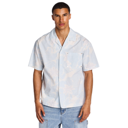 Homme T-Shirts - LCKR Tenzin Button Front Shirt - Blue-Blue