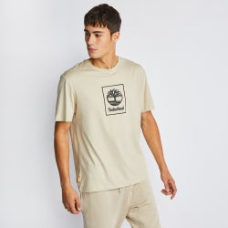 Homme T-Shirts - Timberland Stack Logo - Island Fossil-Island Fossil