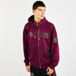 Men Hoodies - Jordan X Psg Travel Full Zip - Red-Red