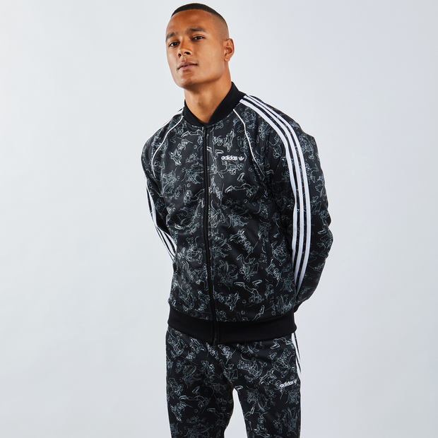 Adidas Superstar Goofy All Over Print - Men Track Tops - Black - 70% Polyester, 30% - Size Xs - Foot Locker | Adidas | The Bar | ES