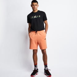 Men Shorts - Nike Tech Fleece - Orange-Black