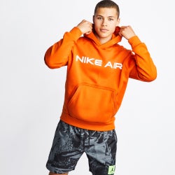 Men Hoodies - Nike Air Over The Head - Orange-White