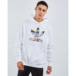 Men Hoodies - adidas Trefoil Over The Head - White-Multi-White