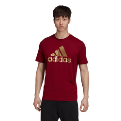 Men T-Shirts - adidas Universal Foil - Collegiate Burgundy-Collegiate Burgundy