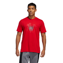 Men T-Shirts - adidas Donovan Logo - Scarlet-Scarlet
