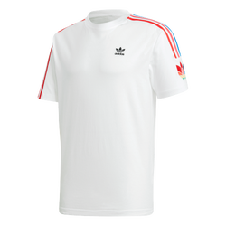 Men T-Shirts - adidas 3D Trefoil 3 Stripes - White-White