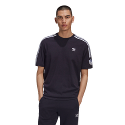 Men T-Shirts - adidas 3D Trefoil 3 Stripes - Black-White