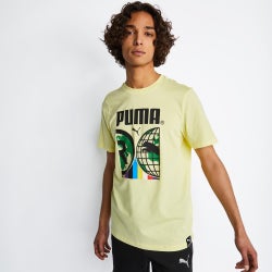 Men T-Shirts - Puma Shortsleeve - Yellow Pear-Yellow