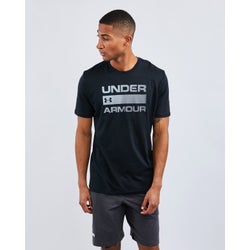 Men T-Shirts - Under Armour Shortsleeve Tee - Black-White-Black