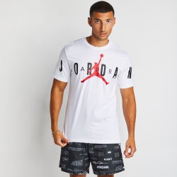 Herren T-Shirts - Jordan Air - White-Black-Gym Red