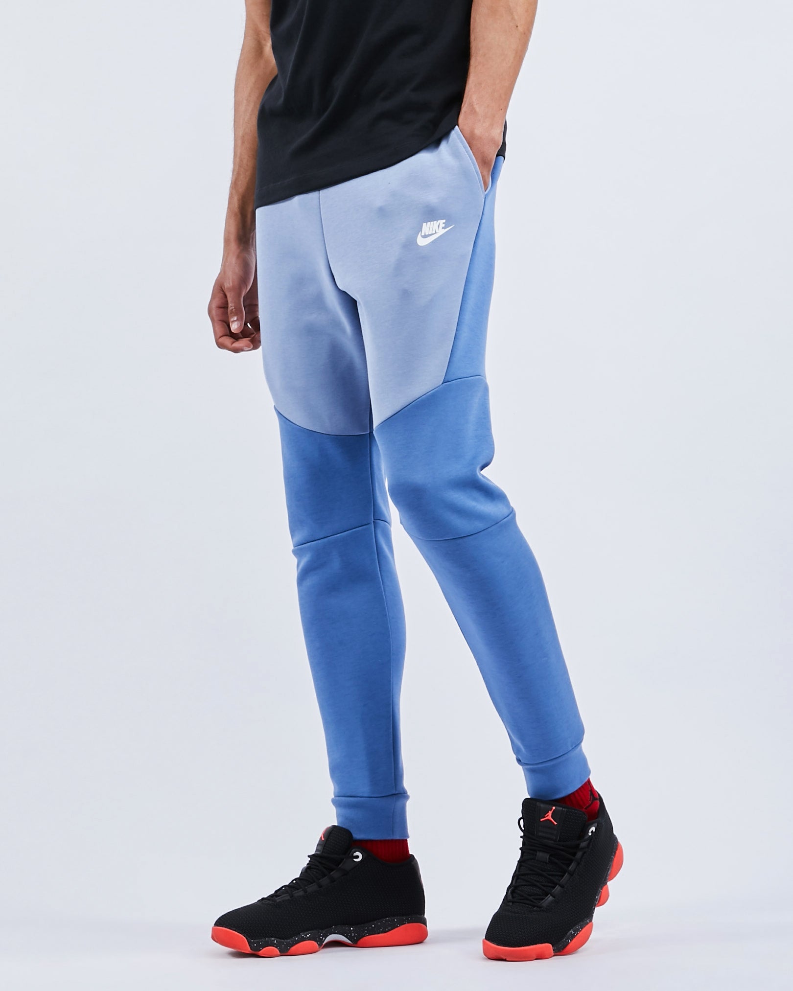 nike tech fleece tracksuit blue