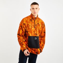 Men Hoodies - Puma Double Vision All Over Print - Orange-Orange