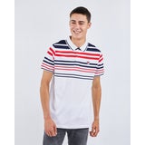 White-Peacoat-Chinese Red - FLA GEEZA POLO WHT