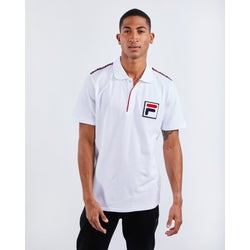 Men Polos - Fila Tape - White-White-White