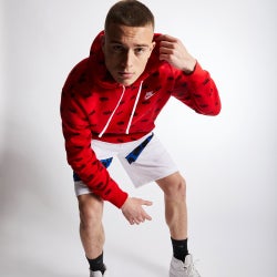 Men Hoodies - Nike Club - University Red-University Red-White