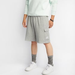Men Shorts - Nike Club - Dark Grey Heather-Matte Silver-White