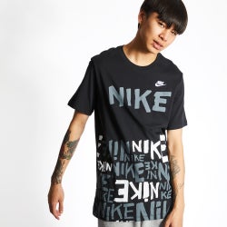 Men T-Shirts - Nike Essential Printed All Over Print - Black-White
