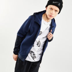 Men Hoodies - Nike Tech Fleece Full Zip - Midnight Navy-Thunder Blue-Dark Obsidian