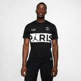 Black-White-Black - JDN X PSG WORDMARK TEE BLK