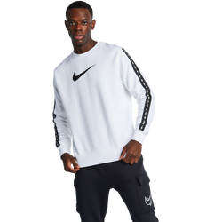 Men Sweatshirts - Nike Repeat Crew Neck - White-White-(Black)