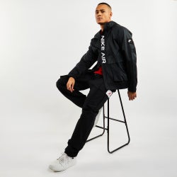 Men Jackets - Nike Air - Black-Dark Smoke Grey-White