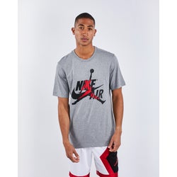 Men T-Shirts - Jordan Classic Jumpman - Grey-Black-Red