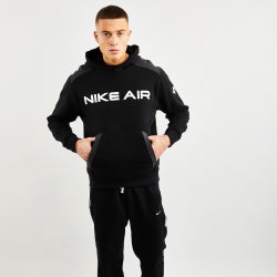 Men Hoodies - Nike Air Over The Head - Black-Smoke Grey-White