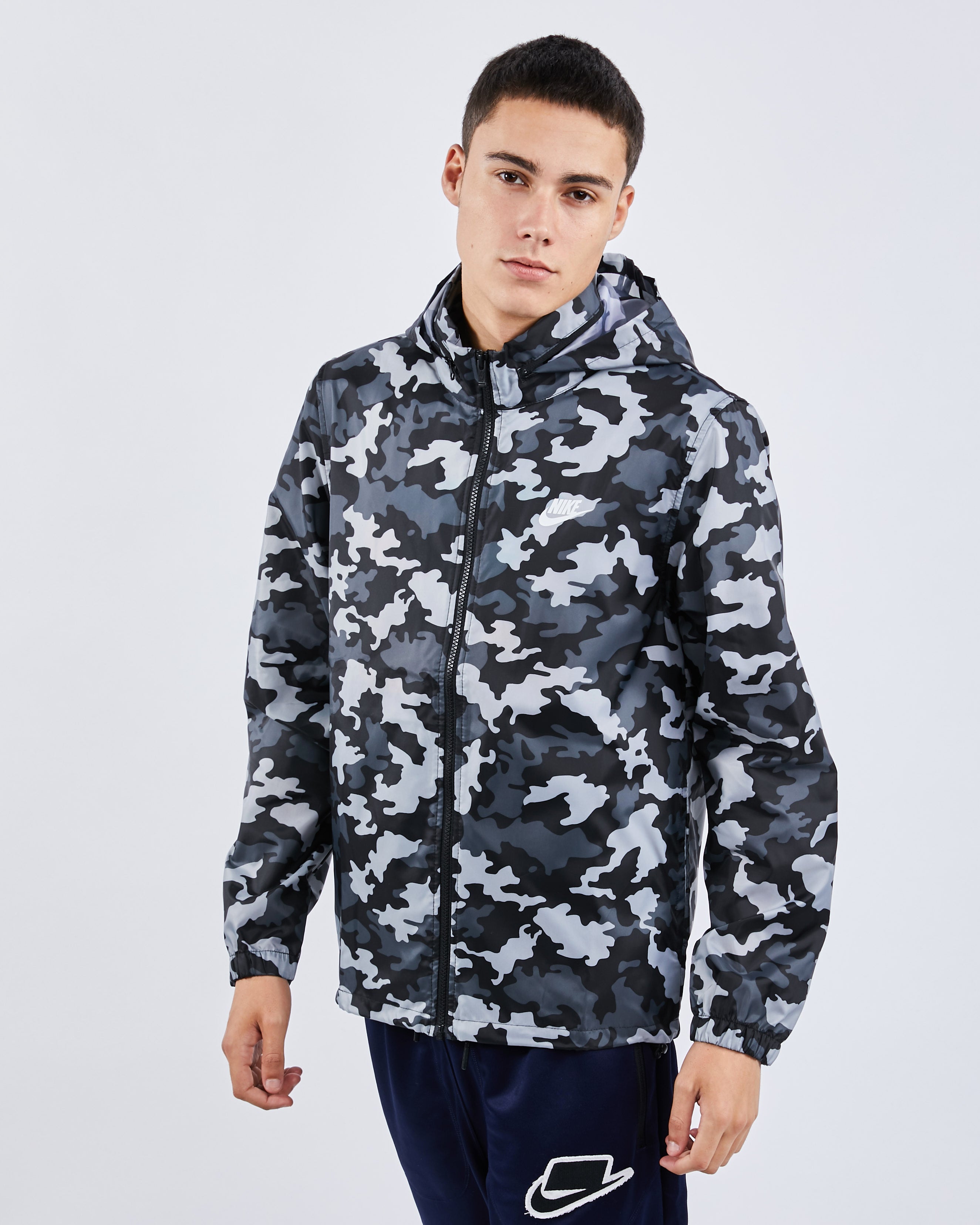 nike essential camo jacket