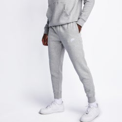 Herren Hosen - Nike Club - Dk Grey Heather-Matte Silver