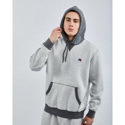 Men Hoodies - Russell Athletic Reversible - Grey-Grey-Grey