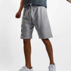 Men Shorts - Under Armour Rival Big Logo - Grey-Black