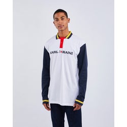 Men Polos - Karl Kani Retro Block Rugby - White-Total Eclipse-True Red