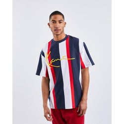 Men T-Shirts - Karl Kani Signature Stripe - Navy-Navy-Navy