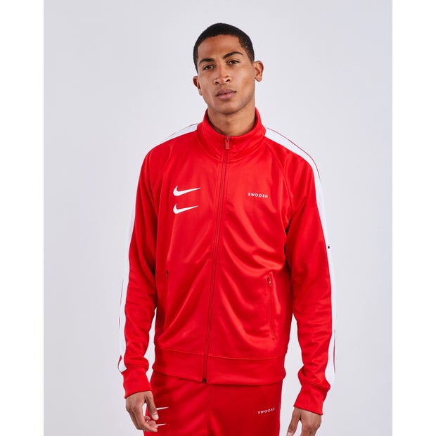 Nike Swoosh Poly - Heren Track Tops - Red - 80% Katoen, 20% Polyester - Maat XL - Foot Locker