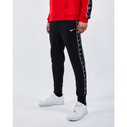 Men Pants - Nike Swoosh Taped - Black-White-Black