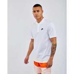 Men Polos - Nike Club Futura - White-Black-White