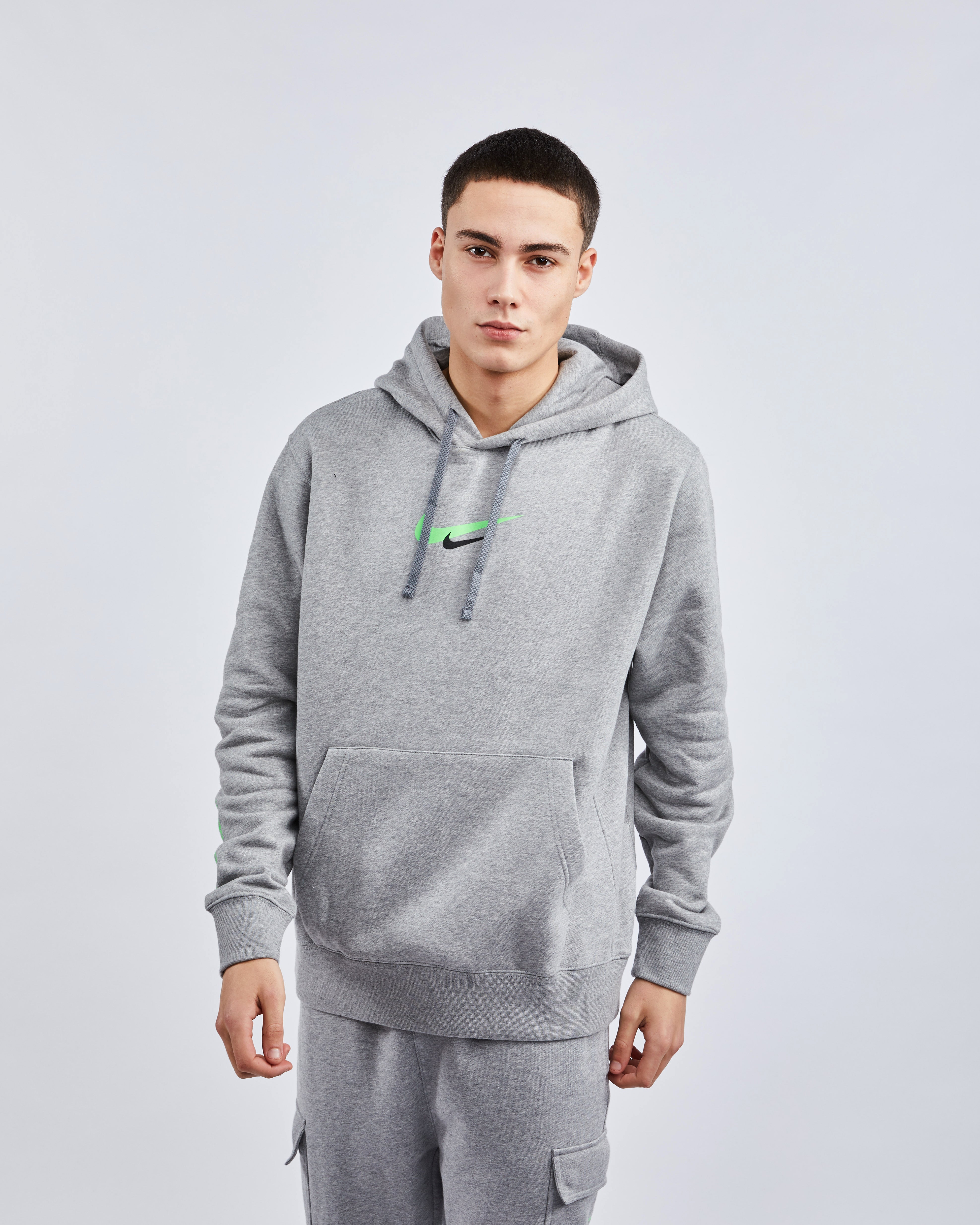 nike double swoosh sweatshirt grey