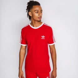 Men T-Shirts - adidas 3 Stripes - Scarlet-Scarlet