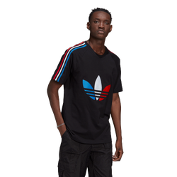 Men T-Shirts - adidas Tricolor - Black-Black