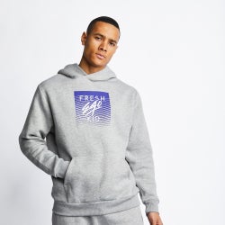 Men Hoodies - Fresh Ego Kid Warp Logo Hoodie - Grey-Purple