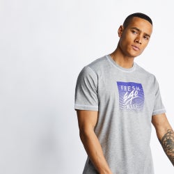 Men T-Shirts - Fresh Ego Kid Warp Logo Tee - Grey-Purple