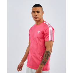 Men T-Shirts - adidas 3Stripe - Pink-White-Pink