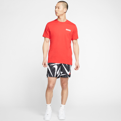 Men Shorts - Nike Ce Woven Flow Aop - Black-Black-University Red