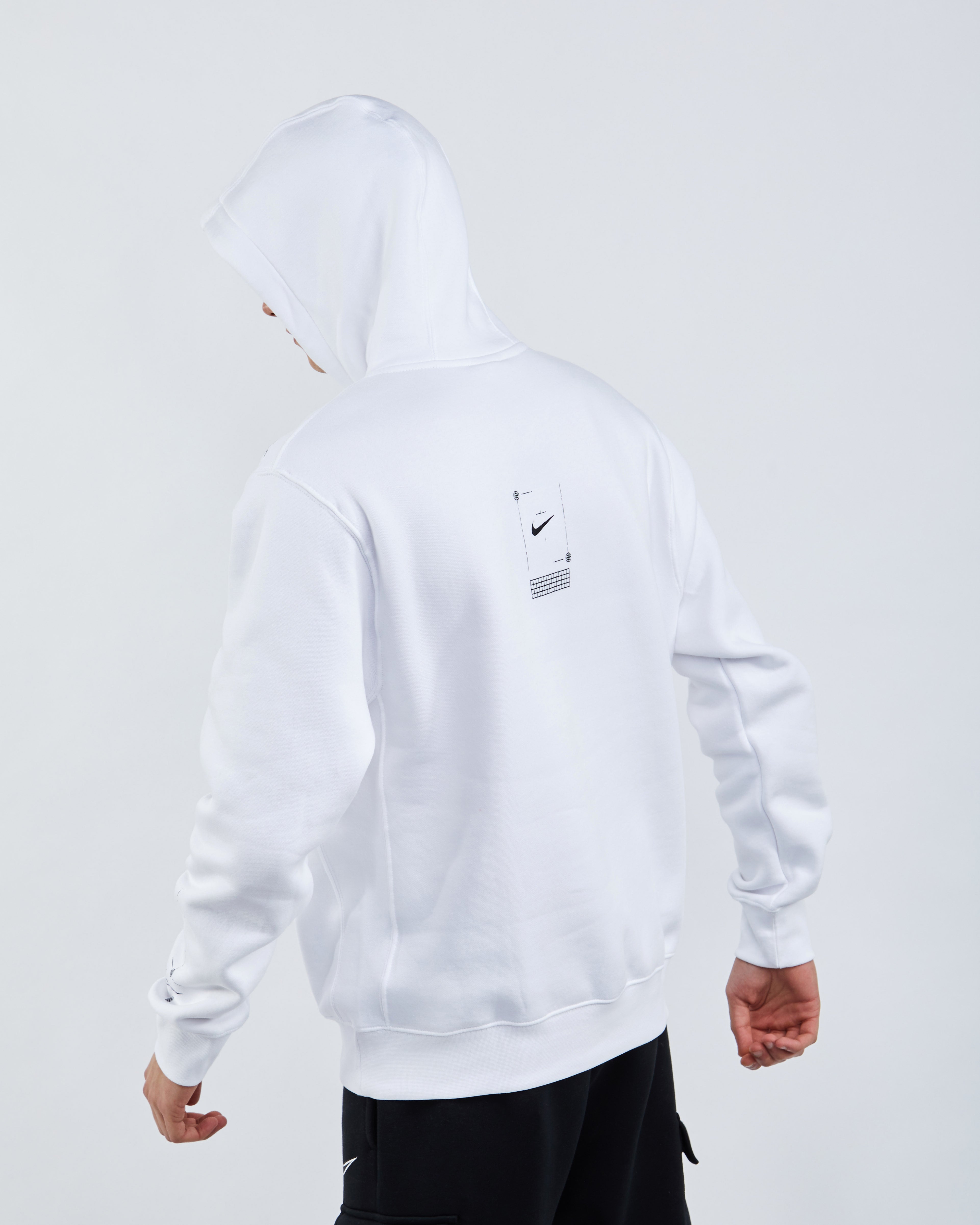 nike swoosh hoodie on tour